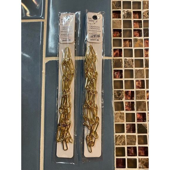 Qty 2. 14 K Gold Plated chains. 24” chains. Arts & Crafts - Picture 2 of 4